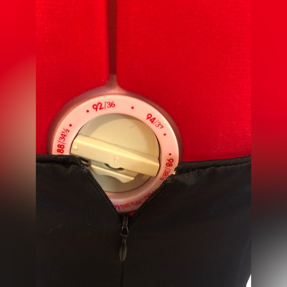 90s Y2K Betsy & Adam Satin Black And White Mini Dress Built In Petticoat - Picture 10 of 11